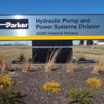Parker Hydraulic Pump and Power Systems Division - sign by the road
