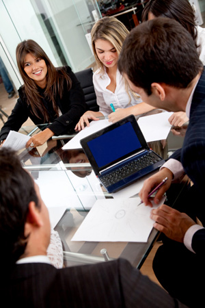 Business people in a meeting, stock image